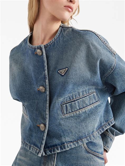 prada denim jacket women's|Prada denim jacket men.